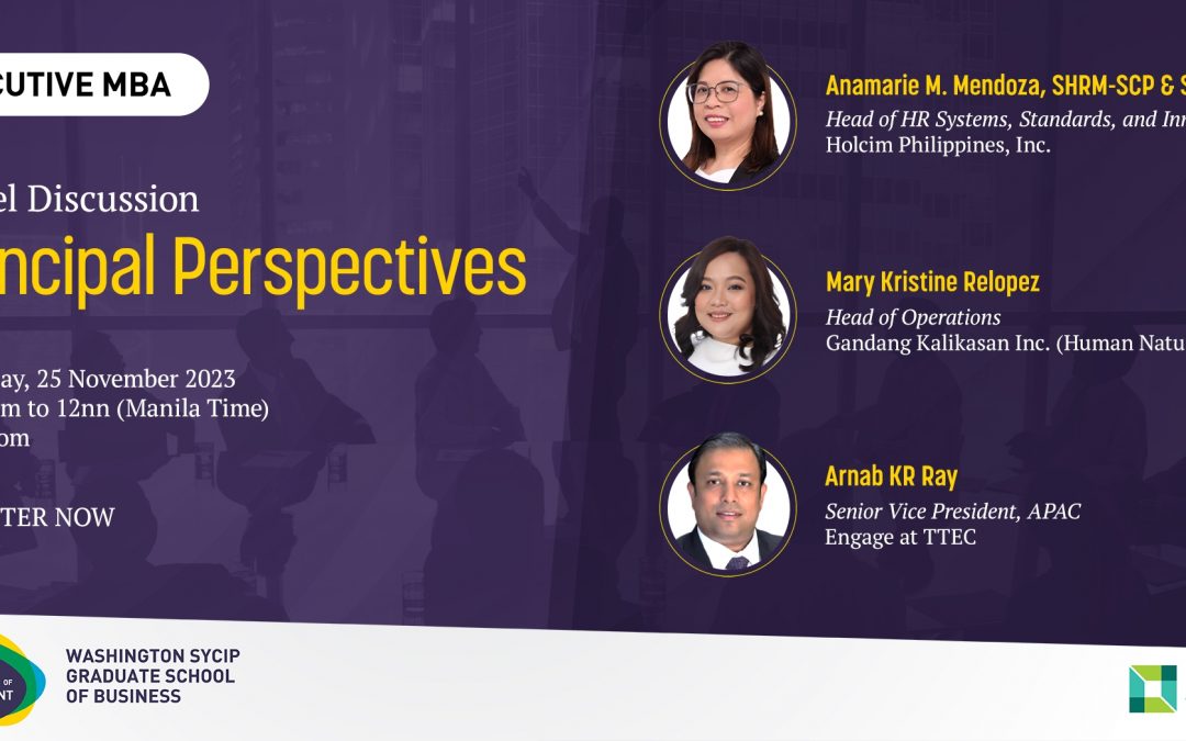 Executive MBA Panel Discussion: Principal Perspectives