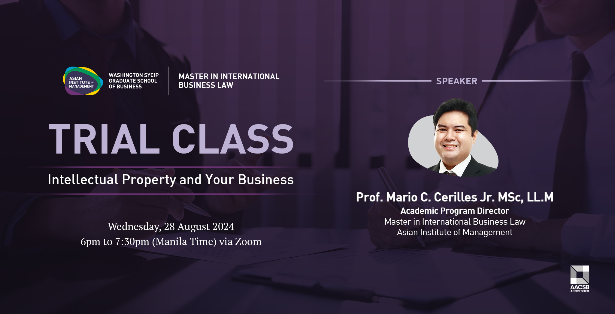 Master in International Business Law Trial Class