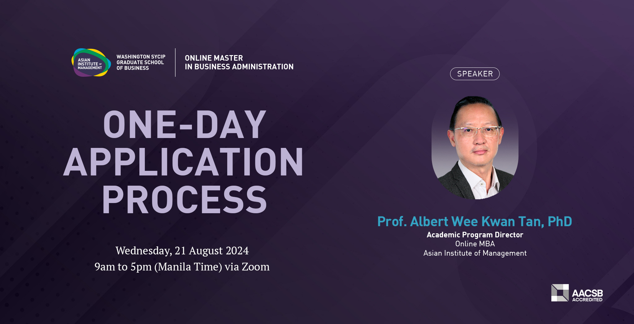 Online Master in Business Administration One-Day Application