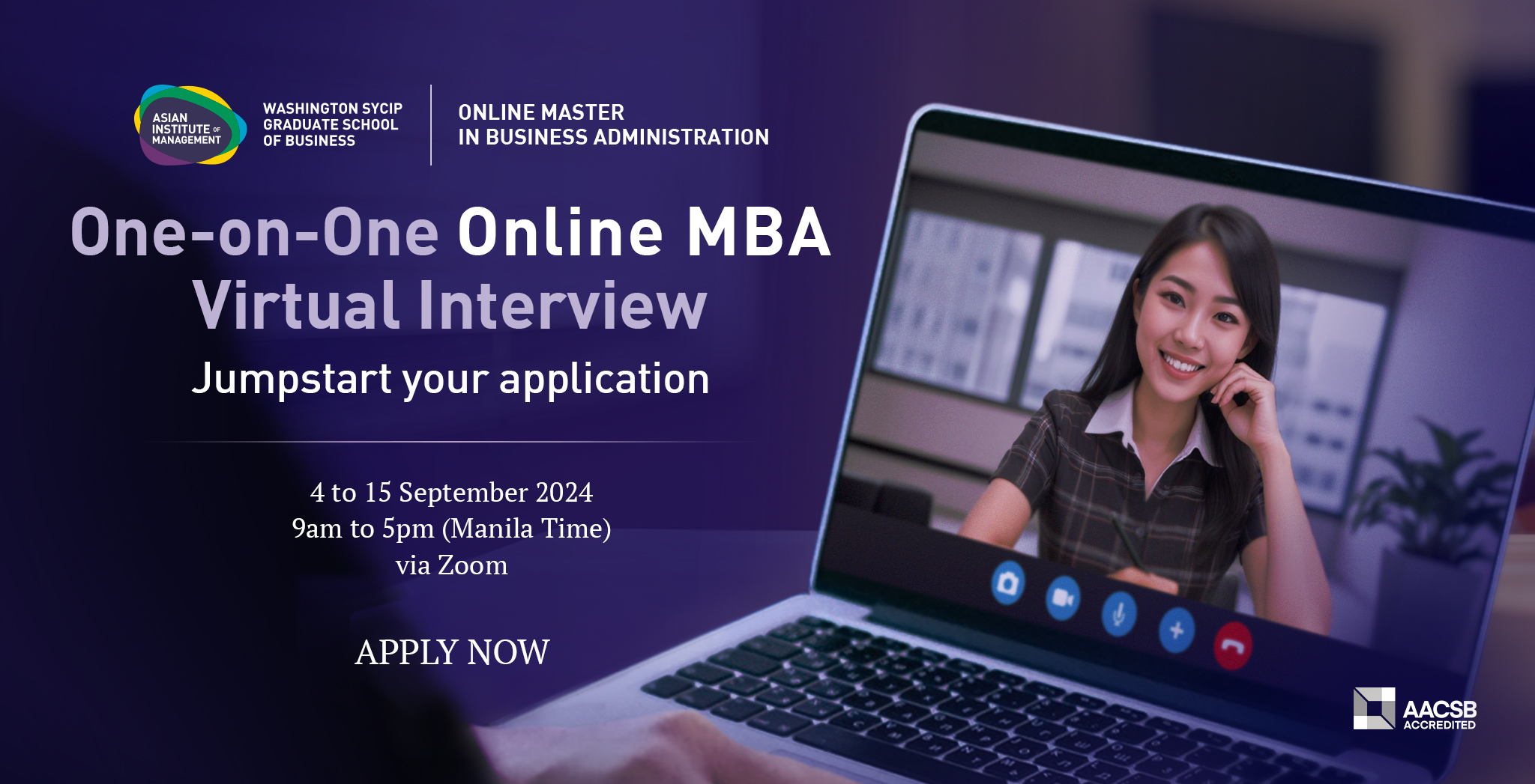 Online Master in Business Administration One-on-One Virtual Interview